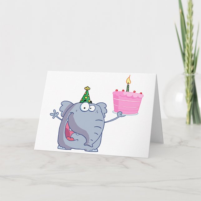 1. Geburtstag Party Elephant Grußkarten Karte (Von Creator hochgeladen)