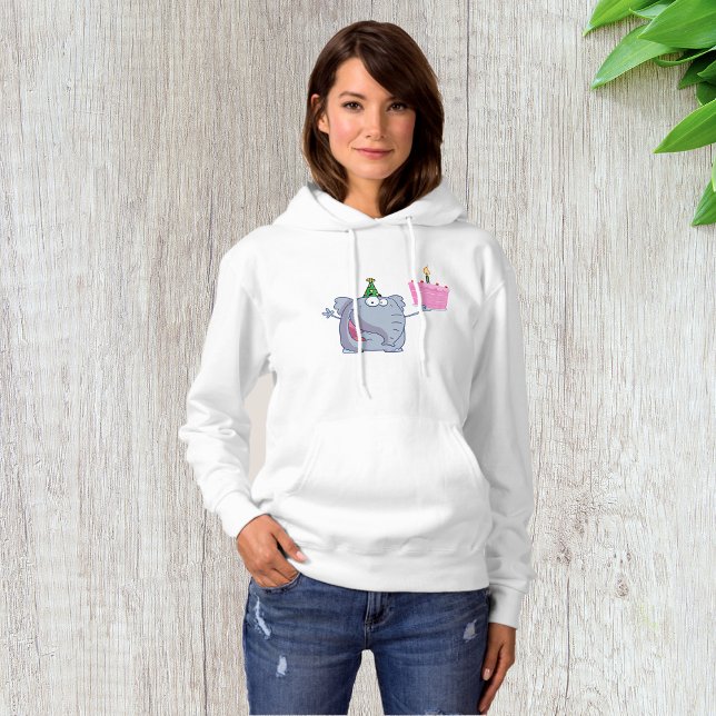 1. Geburtstag Party Elephant Womens Hoodie (Von Creator hochgeladen)