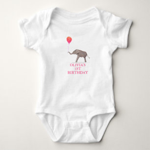 1. Geburtstag Party Feier Pink Girl Kinder Baby Strampler