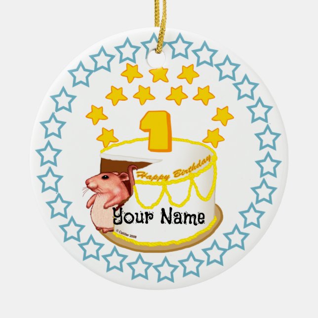 1. Geburtstag Party Maus Birthday Ornamente (Vorne)