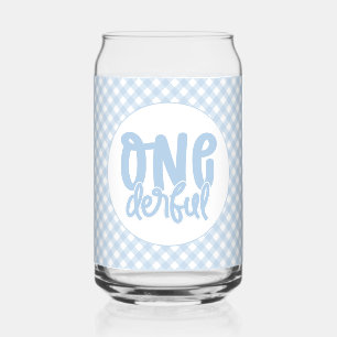 1. Geburtstag Party Niedlich Pastel Blue Onederful Dosenglas