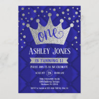 1. Geburtstag Party - Royal Blue Silver