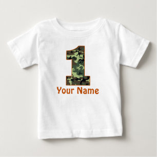 1. Geburtstag Personalisierte Camouflage Shirt