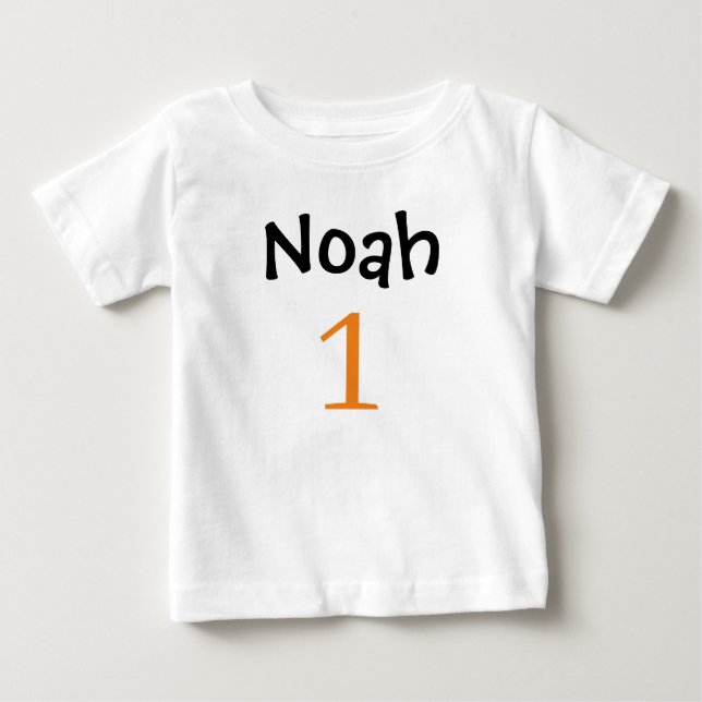 1. Geburtstag Personalisierter T - Shirt (Vorderseite)