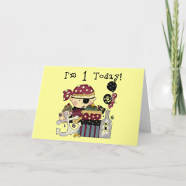 1. Geburtstag Pirate T - Shirt und Geschenke Karte