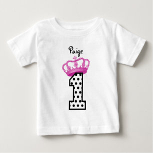 1. Geburtstag Prinzessin Polka Dots 2 Baby T-shirt