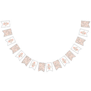 1. Geburtstag Rustikales Holz Shabby Chic Rosen Fl Wimpelkette