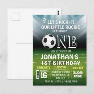 1. Geburtstag Sport Kinder Fußballparty Postkarte
