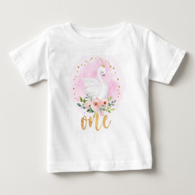 1. Geburtstag Swan Princess T - Shirt (Vorderseite)