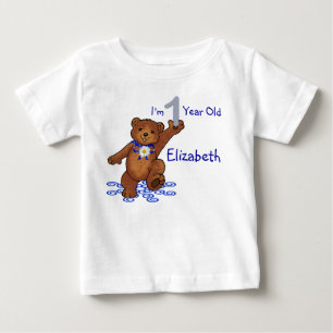 1. Geburtstag Teddy Bear für Mädchen Baby T-shirt