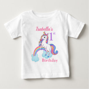 1. Geburtstag Unicorn Personalisiert Baby T - Shir T-shirt