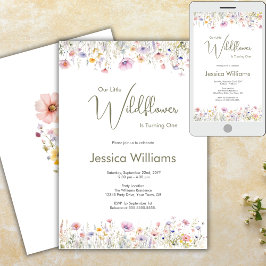 1. Geburtstag Unsere kleine Wildblume verwandelt s Einladung