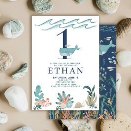 1. Geburtstag unter dem Meereswasser Einladung