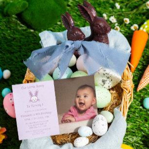 1. Geburtstag von Little Bunny Einladung