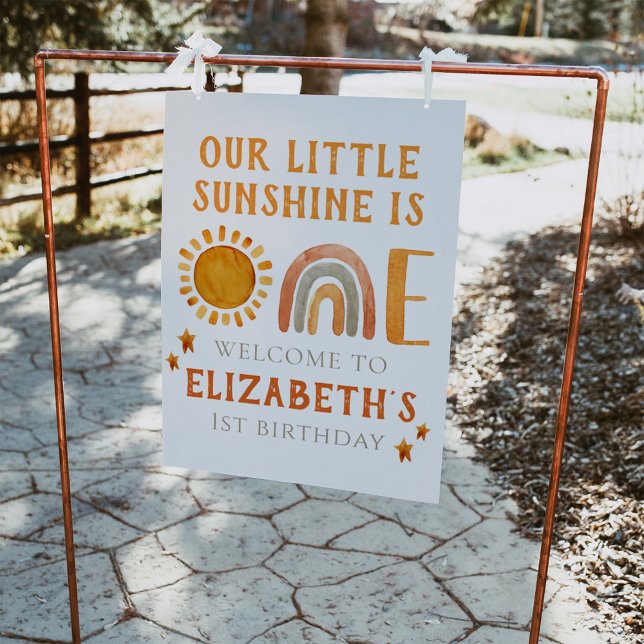 1. Geburtstag Wasserfarbe Regenbogen und Sonne Wil Poster (Von Creator hochgeladen)