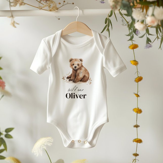 1. Geburtstag Wild One tragen modernes, elegantes  Baby Strampler (Von Creator hochgeladen)