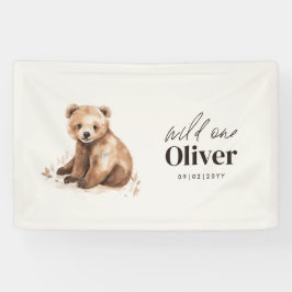 1. Geburtstag Wild One tragen modernes, elegantes  Banner