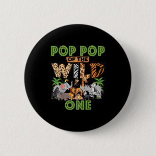 1. Geburtstag Zoo Safari Dschungel Pop Pop der Wil Button