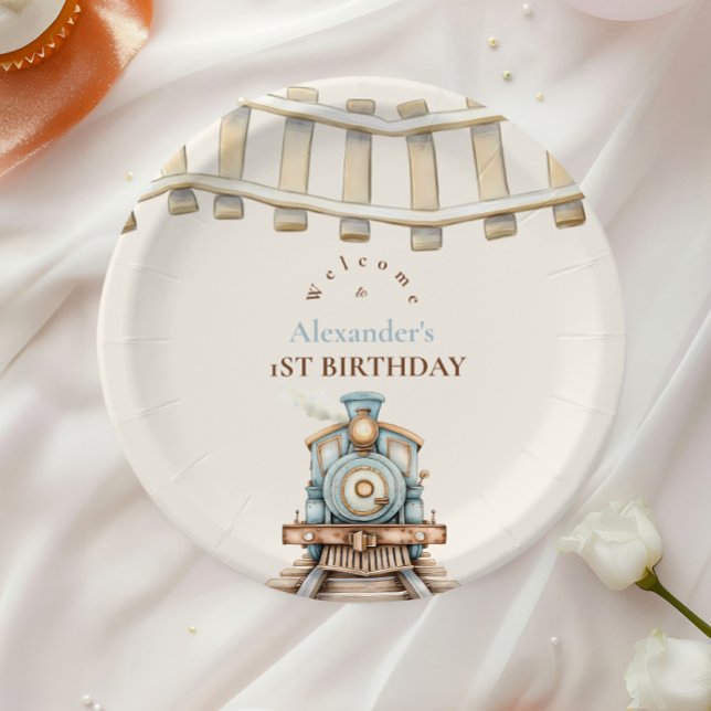1. Geburtstag Zug  Pappteller (Von Creator hochgeladen)