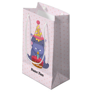 1. Geburtstags-Flusspferd Kleine Geschenktüte