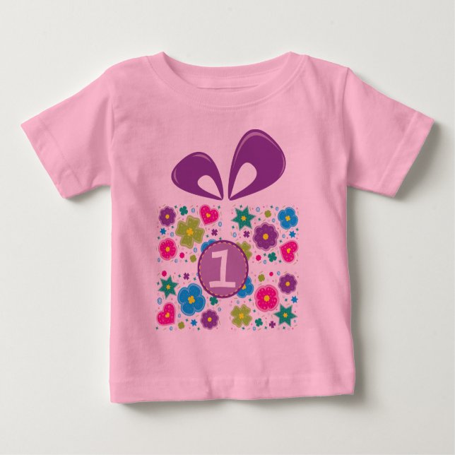 1. Geburtstags-Geschenk Baby T-shirt (Vorderseite)