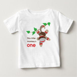 1. Geburtstags-kleines Affe-Shirt Baby T-shirt