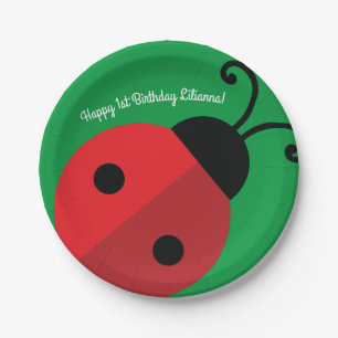 1. Geburtstags-Party Damen-Bug Cute Pappteller