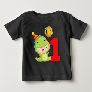 1. Geburtstags-Party-Dinosaurier Baby T-shirt