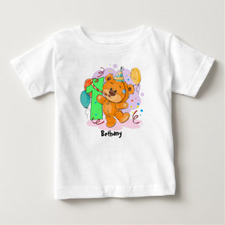 1. Geburtstags-Teddybär Baby T-shirt
