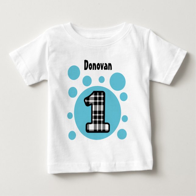 1. Geburtstagsblasen 1 Jahr alt V10Q Baby T-shirt (Vorderseite)