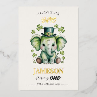 1. Geburtstagseinladung | Folie St. Patrick's Kart Folieneinladung