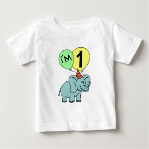 1. Geburtstagselephant Baby T-shirt