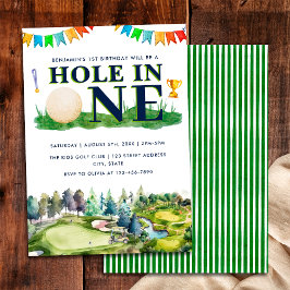 1. Geburtstagshole in einem Golfspiel Geburtstag P Einladung