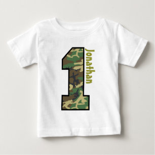 1. Geburtstagsjunge Camouflage 1 Jahr Individuelle Baby T-shirt