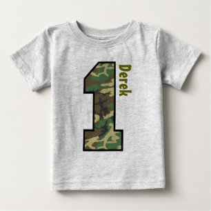1. Geburtstagsjunge Camouflage Ein Jahr Individuel Baby T-shirt