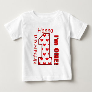1. Geburtstagskarte 1 Jahr Individuelle Name V008 Baby T-shirt