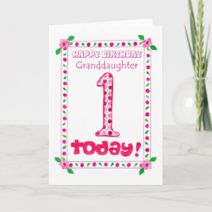 1. Geburtstagskarte für eine Enkelin Karte