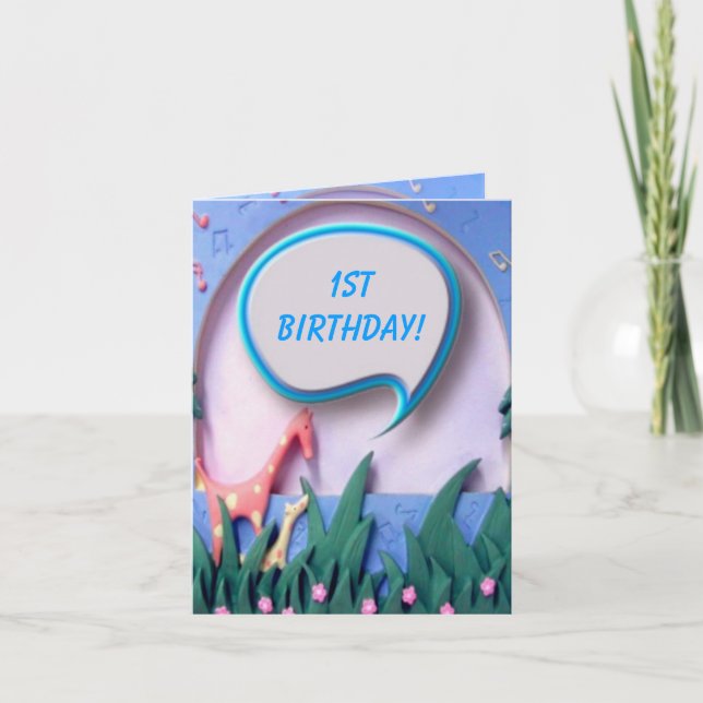 1. Geburtstagskarte Party Einladung (Vorderseite)