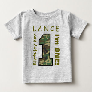 1. Geburtstagskind 1 Jahr Camouflage Nr. V01L1 Baby T-shirt