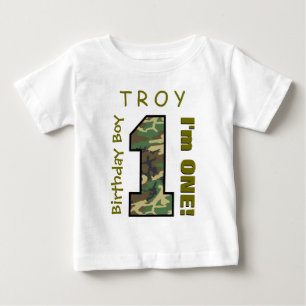 1. Geburtstagskind 1 Jahr Camouflage Nr. V01L Baby T-shirt