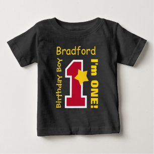 1. Geburtstagskind BLACK Ein Jahr Individuelle Nam Baby T-shirt