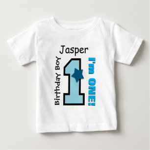 1. Geburtstagskind BLAU Einjähriger Individuelle N Baby T-shirt