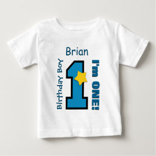 1. Geburtstagskind BLAU Einjähriger Individuelle N Baby T-shirt