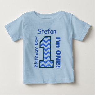 1. Geburtstagskind ZICKZACK 1 Jahr Individuelle Na Baby T-shirt