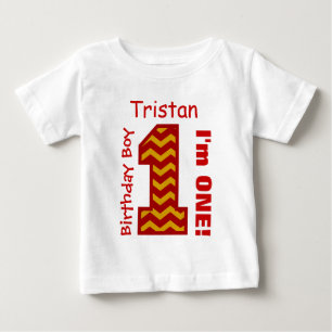 1. Geburtstagskind ZICKZACK 1 Jahr Individuelle Na Baby T-shirt