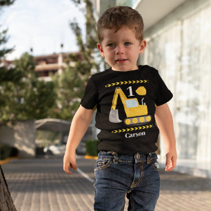 1. Geburtstagskinder - Baufahrzeug Baby T-shirt
