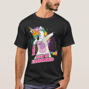 1. Geburtstagskleidung, Einhorn 1 Jahr Awe T-Shirt
