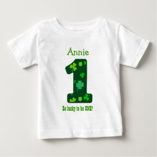 1. Geburtstagsmädchen Kleeblatt Nummer Individuell Baby T-shirt