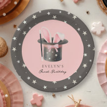 1. Geburtstagsmädchen Rosa Zauberhut Party