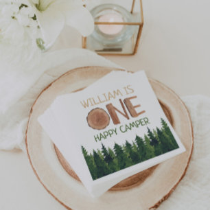 1. Geburtstagsname Wasserfarbe Ein glücklicher Ca Serviette